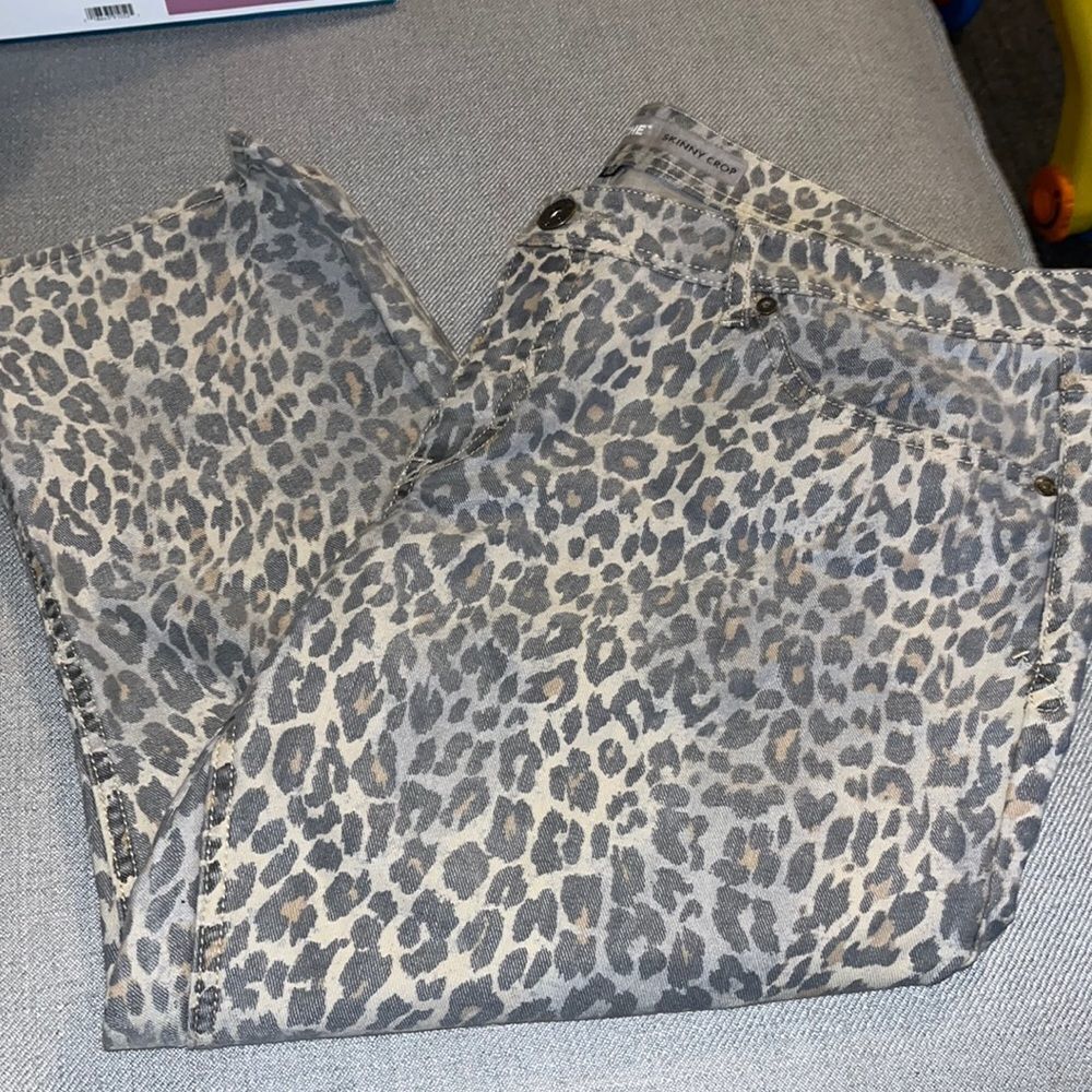 914-Jordache skinny crop size 18 animal print pants